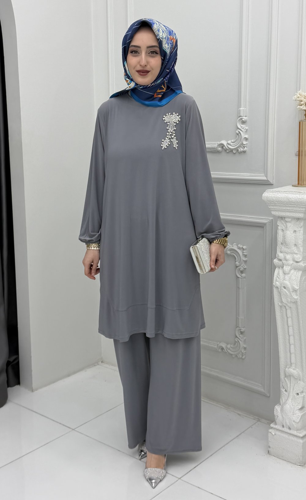 Nilda Takım Gri — Açık Gri