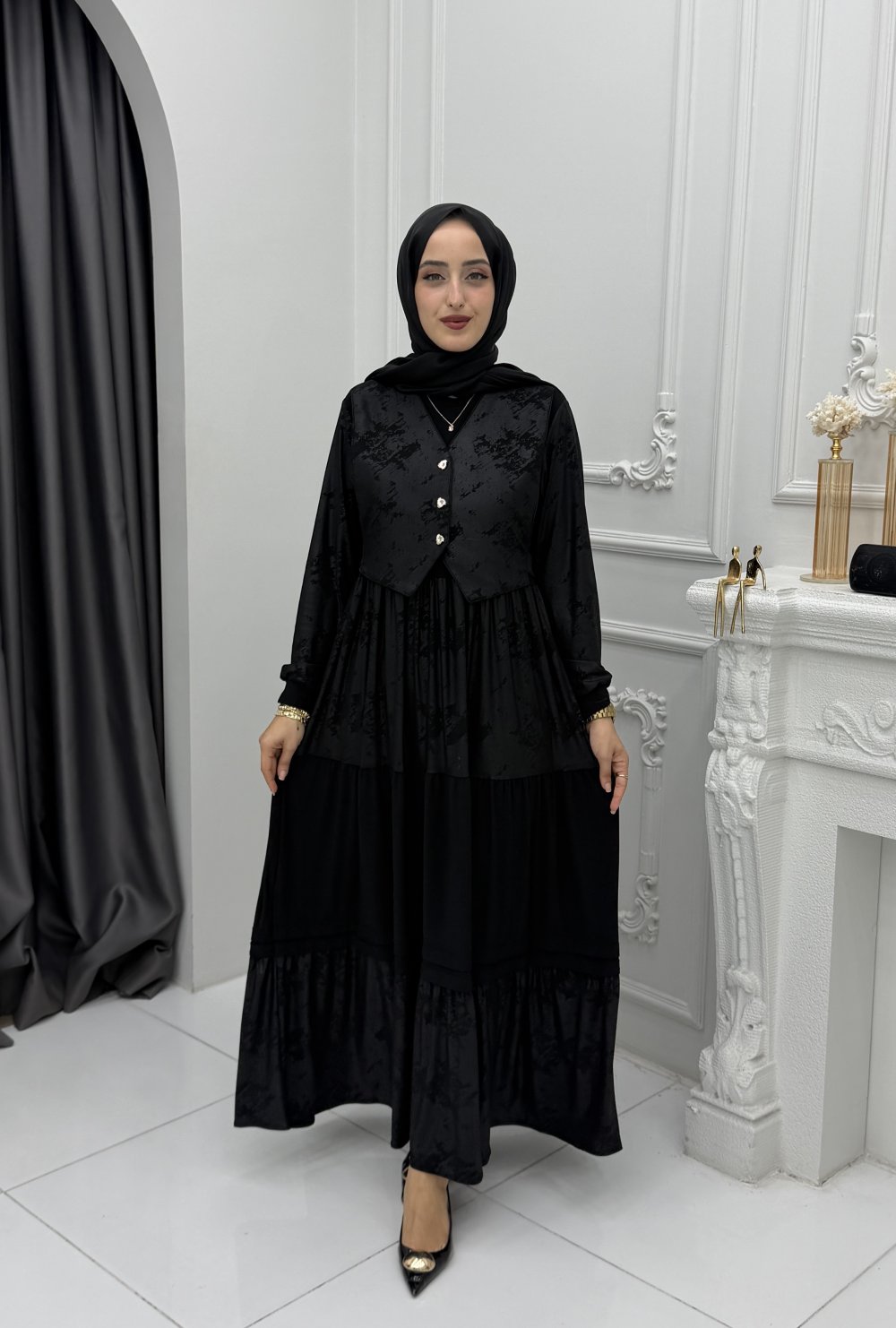 Mina Elbise Siyah — Siyah