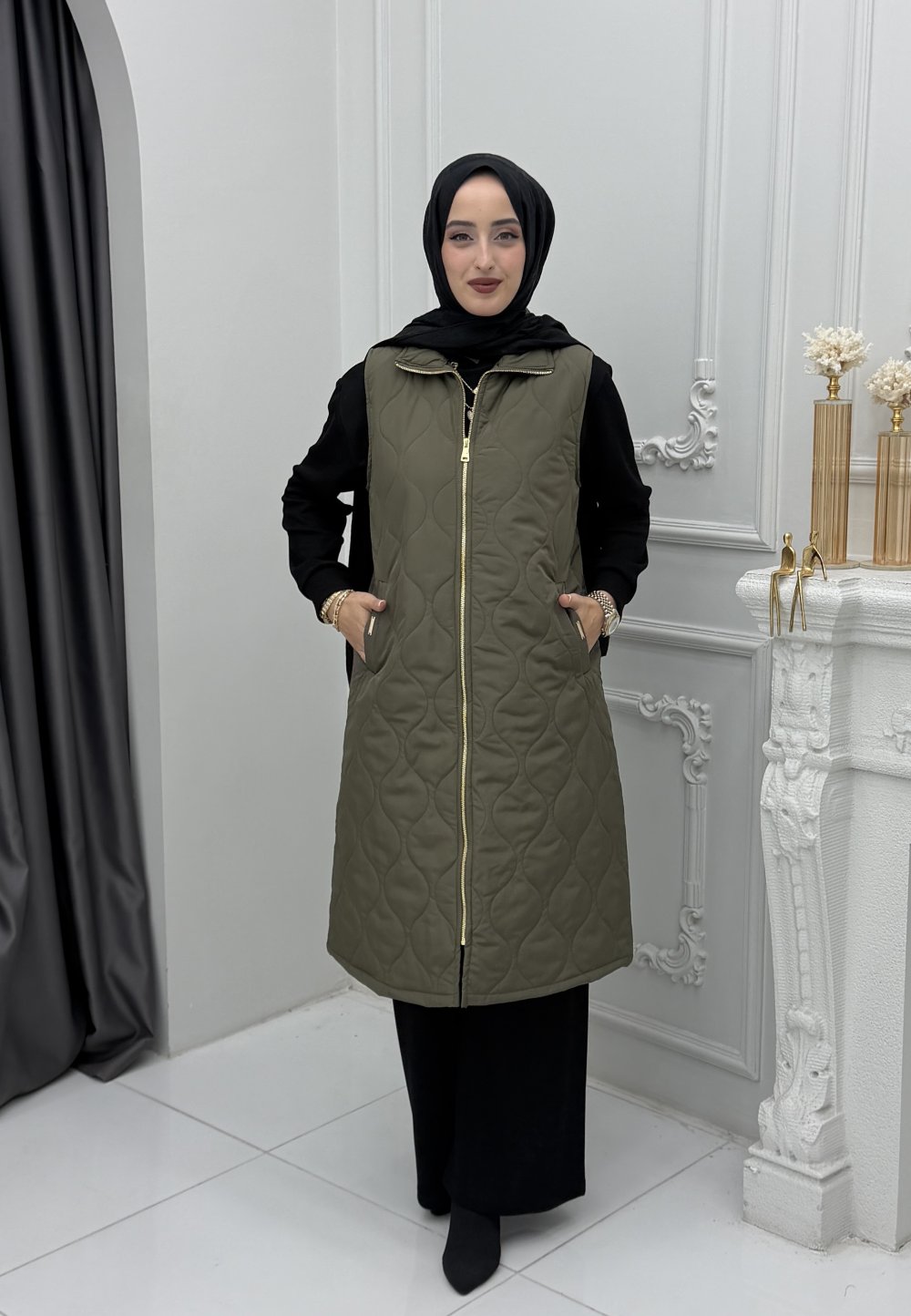 Eda Şişme Yelek Haki — Haki