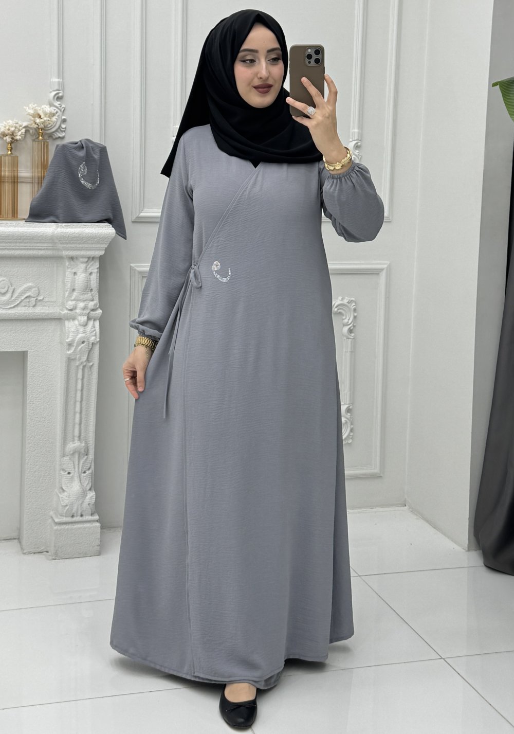 Mihri Namaz Elbise Gri — Gri